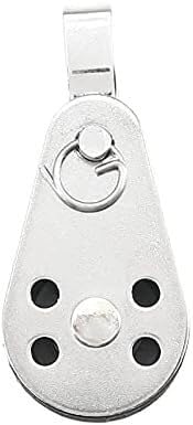 cuerda de polea Poleas for alambre, polea de rueda ranurada, 2 poleas de rodamiento de acero inoxidable, juego de polea de cuerda de elevación giratoria de una sola rueda de 25 mm, herramientas de ele