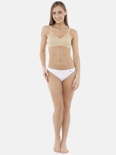 Image of Macrowoman W-Series Essential 24x7 Comfort Bra for Women in Cotton Poly Fabric, Seamless Wire-Free with Adjustable Straps