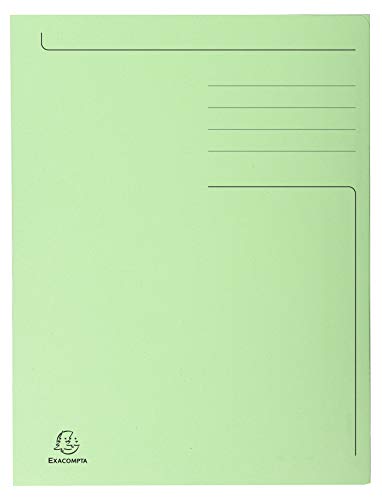 Exacompta - Réf. 448013E - Paquet de 50 chemises rigides imprimées avec 3 rabats Forever® 280 g/m² - 100% recyclées et certifiées Ange Bleu - dimensions...