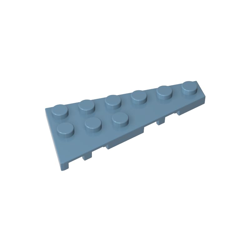 Gobricks 54383 Circular Plate Wedge Plate 6x3 Right 50 Pieces GDS-550 Compatible with Lego Building Blocks Color:Sand Blue — image 1