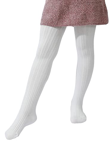 Girls' Cotton Tights - Toddler Cable Knit Footed Tights2