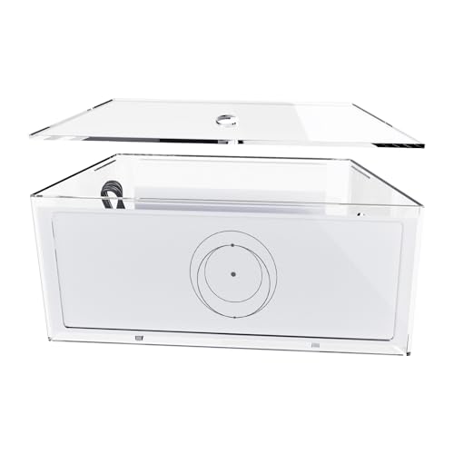 CUHIOY Router Mount for Starlink Gen 3, Clear Acrylic Mesh Router Box Suitable for Wall Mount or Place on Table, Storage Case for Star Link V3 Mesh Wi-Fi System and Power Supply Accessories