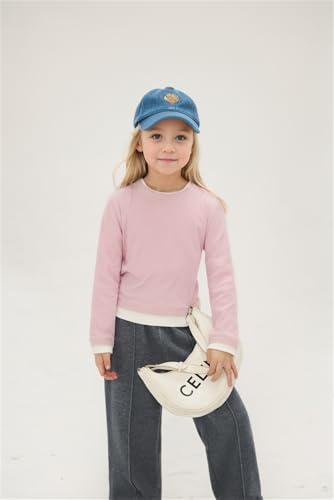 Girls Long Sleeve Shirts Casual Soft Crewneck Long-Sleeve T-Shirts3