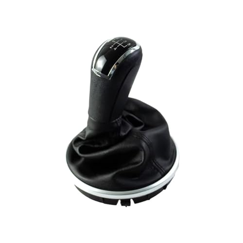 Compatible con Skoda Para Fabia 2 2007-2010 Para Roomster 2006-2010 Pomo de cambio de marchas de 5 velocidades con funda protectora Adaptador estándar