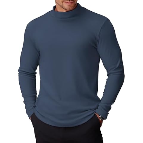 COOFANDY Men's Half Turtleneck Jumper Cover