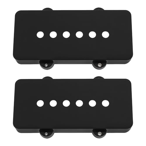 LT Easiyl 2pcs 51.3mm Pickup Covers Compatible with Fender Jazzmaster Guitars Black