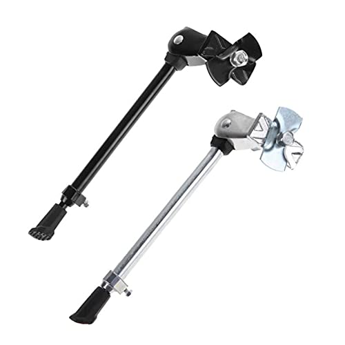 自転車キックスタンド、自転車キックスタンド、アルミニウム合金、調節可能な自転車サポートフットブレースキックスタンド、MTBロードマウンテンバイクアクセサリー(ホワイト)