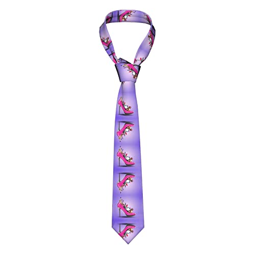 Gambo Zapatos Y Maquillaje Corbata De Hombre,Corbatas De Seda Formal Para Hombres,Corbata De Impresión Ajustable Negocios Fiesta, Como se muestra en la imagen, Taille unique