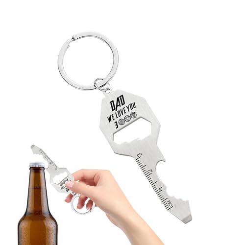 Herramienta multifunción en forma de llave, herramienta multifunción abridor de botellas llaveros, Llave de herramienta multifunción para tornillos, Destornillador de herramienta de acero inoxidable