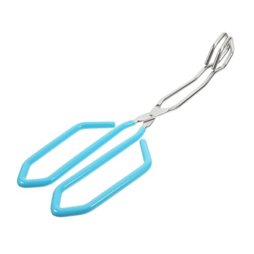 DEARMAMY Pinzas De Comida Pinzas De Tijera Para Cocinar Pinzas Para Cocinar Pinzas De Baño Pinzas Pinzas Para Carne Pinzas Pequeñas Para Servir La Comida Acero Inoxidable Blue