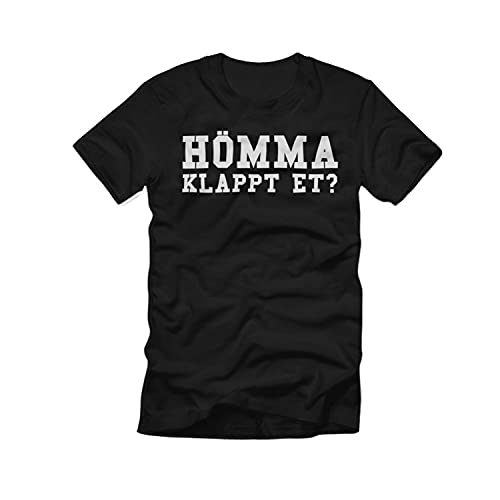 T-shirt haut de gamme ISSO noir en taille L avec broderie humour allemand chic
