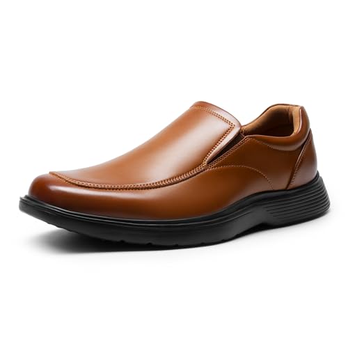 Bruno Marc Men's Dress Shoes Slip On Comfortable Loafers Business Casual Shoes 9 Brown