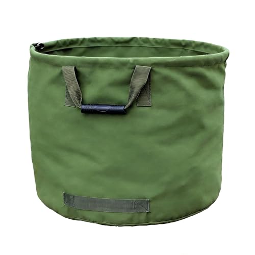 de jardín de polietileno de 56 cm, asas reforzadas, construcción duradera, transporte de carga pesada, bolsas de jardín, recortes de hierba, cubo de basura para patio, paisajismo, camping