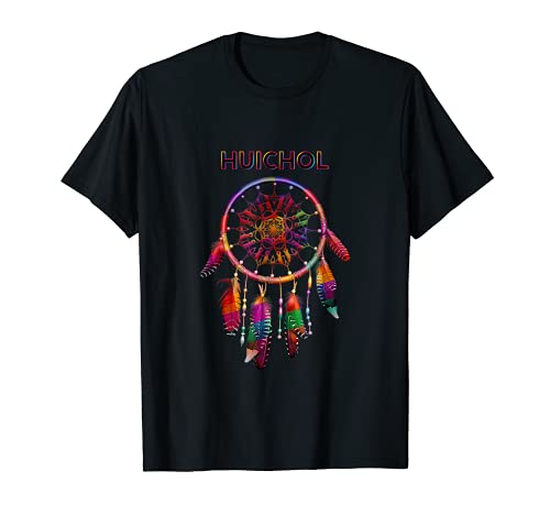Huichol Native Mexican Indian Colorful Dreamcatcher Tribe T-Shirt