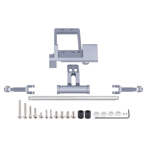 Support Servo CNC en Aluminium Axial SCX10 III Châssis LCG Argent
