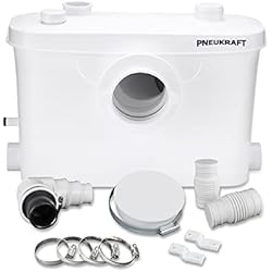 Triturador Fregadero Pneukraft - Trituradora sanitaria (400 W, silenciosa, bomba de elevación para inodoros, fregaderos, duchas, aire acondicionado, máquinas o bañeras de lavado con filtro de carbón