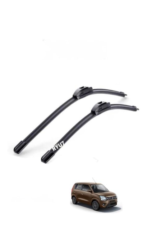 RYU7® All Season Frameless/Soft Wiper Blades Fits For Maruti WagonR 20"/500mm+16"/400mm(Pack of 2)