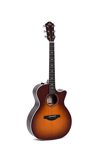 Sigma GTCE-2-SB – Guitare électro-acoustique – Sunburst - Les Beatles, Paul McCartney, John Lennon, RIngo Starr, George Harrison Sigma GTCE-2-SB - Guitare électro-acoustique - Sunburst