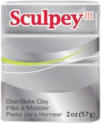 Sculpey Polyform Sculpey III Polymer Clay 2 Ounces Silver S302-1130 (5-Pack)