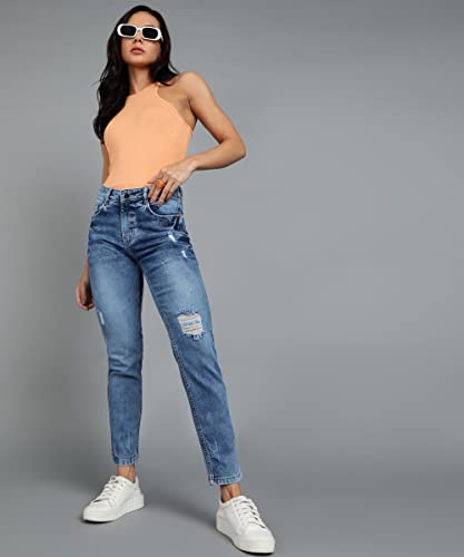 Image of Urbano Fashion Women's Boyfriend Fit Washed Jeans