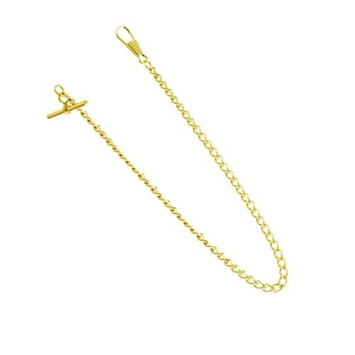 PartyKindom 65cm Metal Watch Chain for Pocket Watch Jeans Belt Chain Vintage T-bar Buckle DIY Accessory