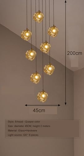 Lustre d'escalier à intensité variable pour verrière haute