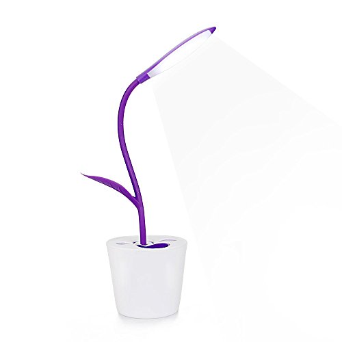 iEGrow - Lámpara de escritorio led regulable (1u00a0W, cuello flexible)