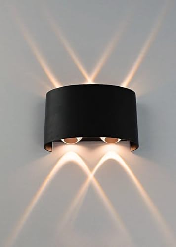 Image of FILLISKA aluminium LED Indoor /Outdoor NarrowBeam Wall Light, IP-65 Rainproof & Shockproof Body. (2Up 2Down Warmwhite NarrowBeam)