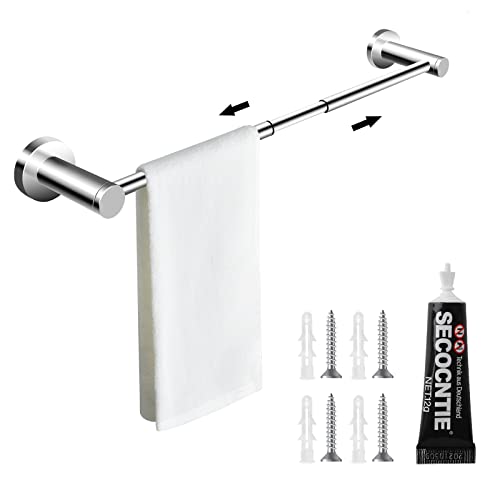 Handtuchhalter Ohne Bohren Bad AOT 36-62cm Handtuchstange Wand Selbstklebend Badetuchhalter Edelstahl Ausziehbar Handtuchregal für Badezimmer Küche (Poliert) Cover