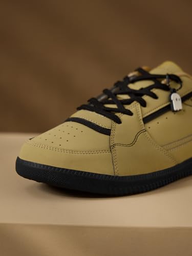 Image of The Souled Store Kanso : Black Men and Boys Lace Up Low Top Stylish Sneakers with Flexibility & Comfort