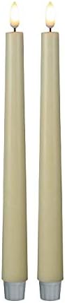 Patria 11 Inch LED Taper Set Ivory