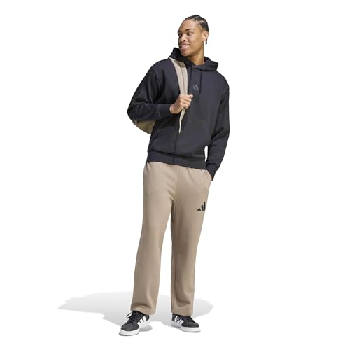 Image of adidas Mens Essentials 3-Stripes Fleece Hoodie Casual Outerwear Casual - Green