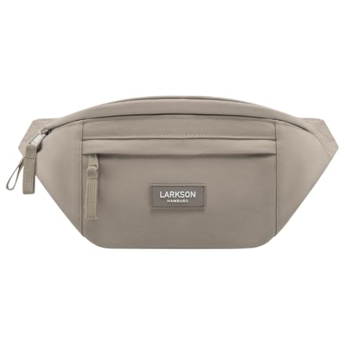 LARKSON Bauchtasche Damen & Herren Grau - Ole - Hüfttasche für Sport Outdoor Stadt - Gürteltasche Stylisch für Festival - Crossbody Bag mit Gurt - Wasserabweisend