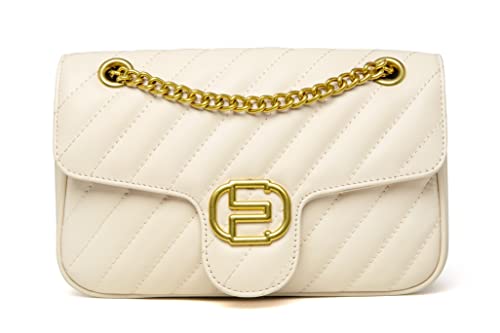 Chrysansmile Quilted Crossbody Bags Genuine Leather Purses for Women Trendy Medium Shoulder Bag with Chain2