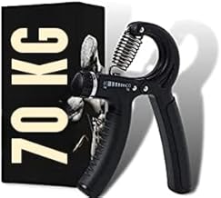 CHALIA Adjustable Hand Grip Strengthener, Hand Gripper for Men & Women for Gym Workout Hand Exercise Equipment to Use in Home for Forearm Exercise, Finger Exercise Power Gripper (5-70 Kg) BlackHand Grips for Weightlifting, 70 kg (154 lb.), Standard Size f