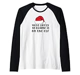Photo Gallery più probabile che incolparlo sull elfo fun family christmas meme maglia con maniche raglan Photo Gallery più probabile che incolparlo sull elfo fun family christmas meme maglia con maniche raglan
