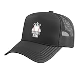 Baseball King Trucker Hat with Adjustable Mesh Back, Black