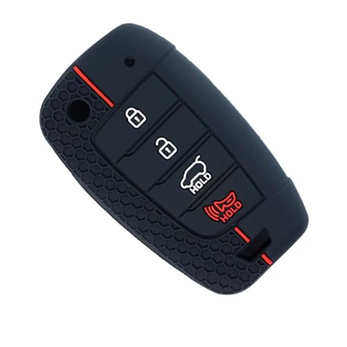Coques de clés de voiture compatibles avec Hyundai protège télécommande 4 boutons - 2