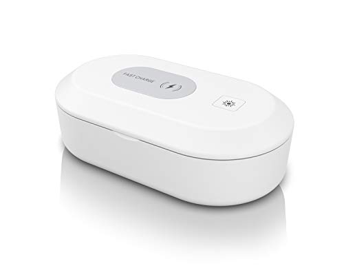 AGLINT Uv-sterilisator 59S met aromatherapie-functie, draadloos, snel voor mobiele telefoon, draagbaar, desinfectie, sterilisatie, sleutels, horloges