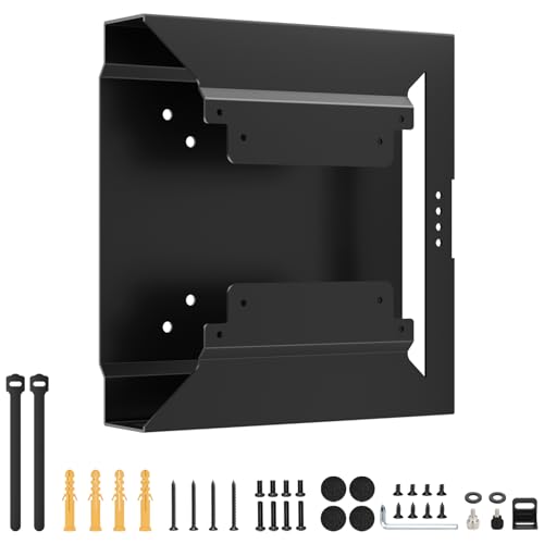 Mini PC VESA Mount for HP, Under Desk, Wall Mount, VESA Mount & Attach to Monitor Arm Mount, Compatible with HP EliteDesk 800 G2 G3 G4 G5 ProDesk 600 G1 G2 G3, Includes All Screws and Cable Straps