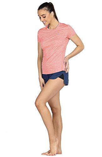 Icyzone Workout Running Tshirts For Women - Fitness Athletic Yoga Tops Exercise Gym Shirts (Pack Of 3) (S, Charcoal/Lavender/Peach) #TOP5