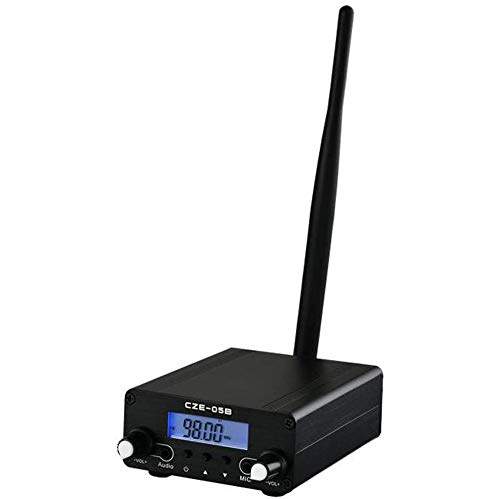 Dolphins CZERF 0.5 W CZE-05B Dual Mode Long Range Stereo Broadcast Home FM Transmitter with Antenna and Free Audio Cable Black