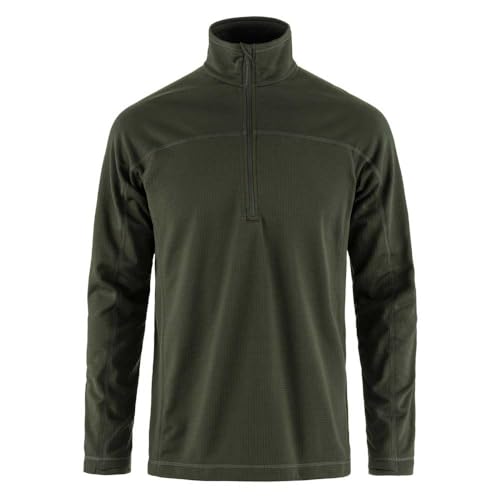 Fjällräven Herren Abisko Lite Fleece Half Zip Sweatshirt, Deep Forest, XXL