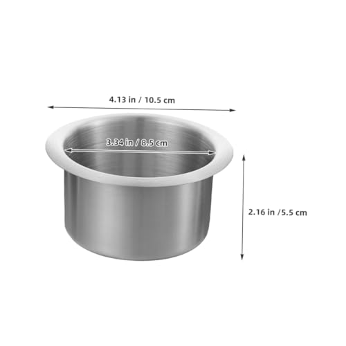 Inserto portavasos de acero inoxidable para autos y barcos miniatura 2