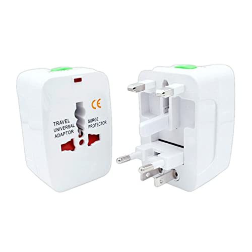 Kit 2 Adaptadores Tomada Universal Padrão Internacional, Adaptador Mais de 150 Países, Para Viagem, Bivolt, EUA, UK, JP, AU, EU - TKLA
