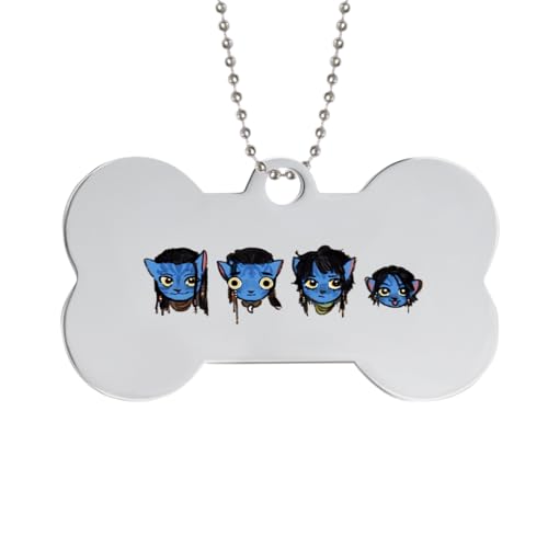 Avatar アバター ウェイ・オブ・ウォーター 犬 首輪 チェーン ペットのネックレス 犬用いペンダント ドッグタグ 骨型 タグ ロング ステンレス鋼製 首飾り 両面印刷 軽量 耐久性 人気 アクセサリー 個性 記念日 贈り物 プレゼント