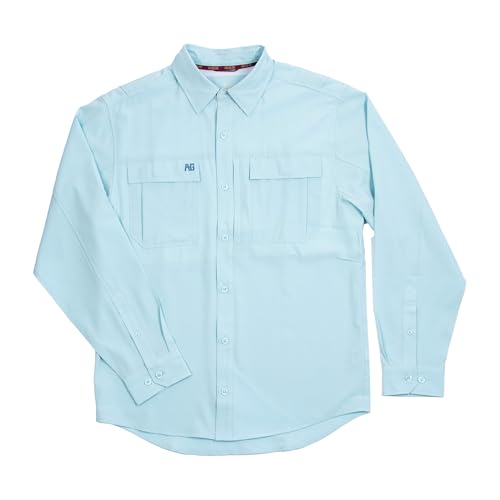 Men's Long Sleeve Hay Baler Button Down Shirt, Breathable Performance Work Shirt for Farmers and Ranchers with UPF30