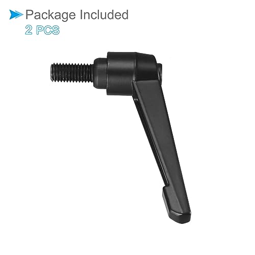 Image of Clamping Lever Handles, M10 x 20mm Male Thread, Adjustable Quick Release Locking Rotating Bolt Knobs Black - (Applications: for Lathe Machinery), 2-Pieces