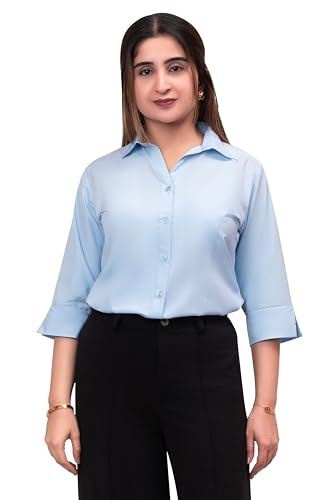 ESTA Women 3/4 Sleeve Stylish Western Official Formal Shirts Regu...