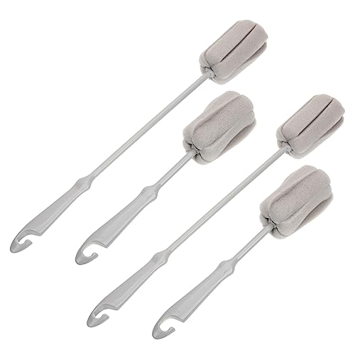 Didiseaon 4pcs Cleaning Cup Brush Bottle Brush Sponge Brush Water Bottle Sponge Cleaning Brush Bottle Scrubber Cup Cleaning Brush Cup Cleaner Brush Bottle Cleaning Brush Pp Grey